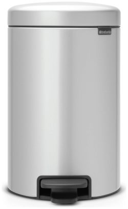 Brabantia newIcon 12 Litre Pedal Bin - Metallic Grey.